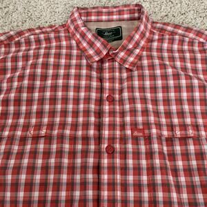 GH Bass Explorer Shirt Mens XL Fishing Red Plaid Performance Tech Camp Gorpcore
